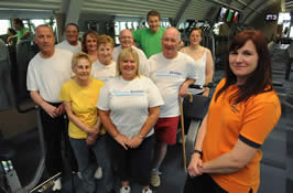 Group photo with Claire Warburton and fundraising representative